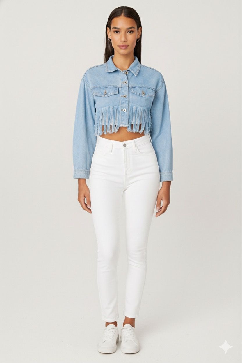 Denim Cropped Jacket