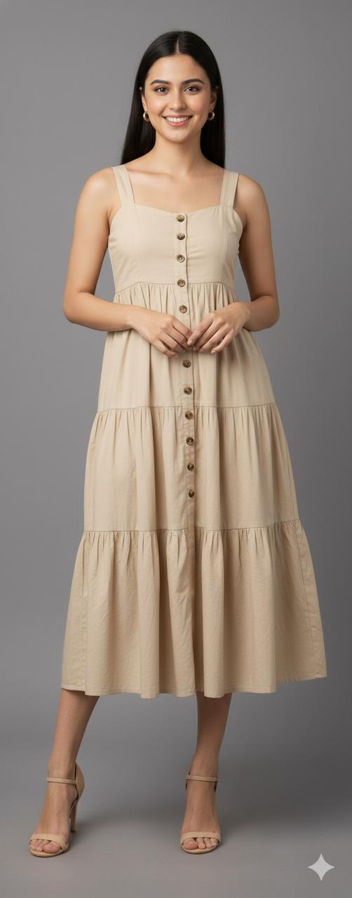 Woven Resort Flounce Dress